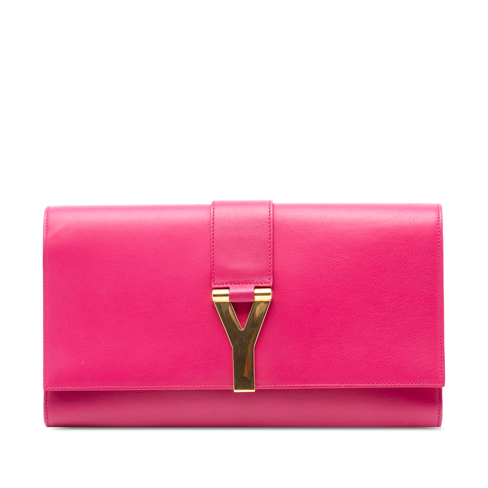 Pre-Loved Saint Laurent Leather Chyc Ligne Clutch